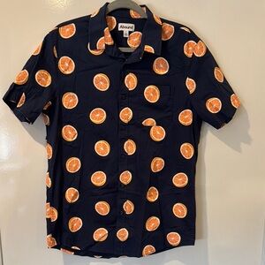 Abound Blue and Orange Casual Button Down Shirt